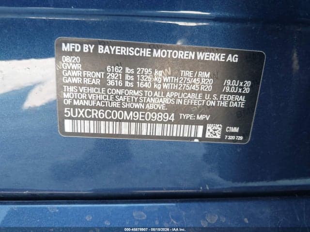 2021 BMW X5 XDRIVE40I 9