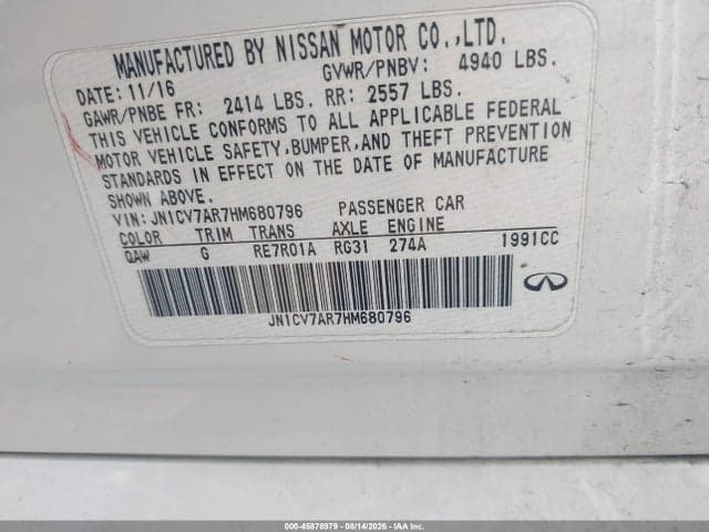 2017 INFINITI Q50 2.0T BASE 9
