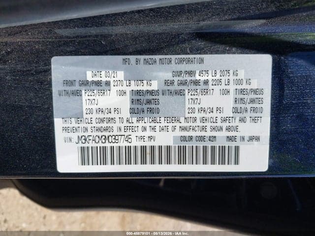 2021 MAZDA CX-5 TOURING 9
