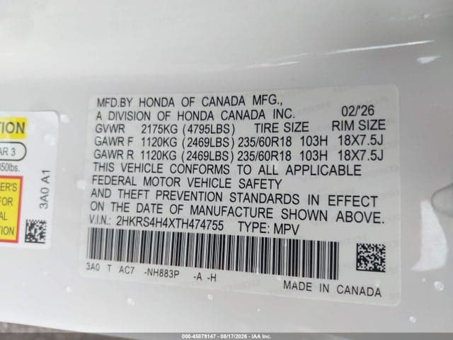 2026 HONDA CR-V EX AWD 9