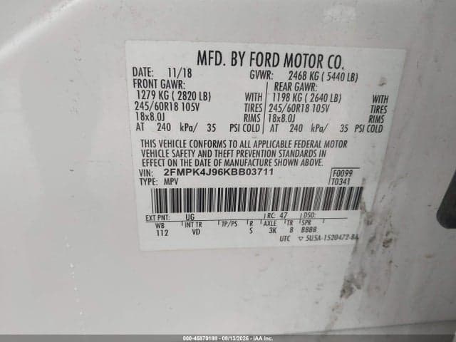 2019 FORD EDGE SEL 9