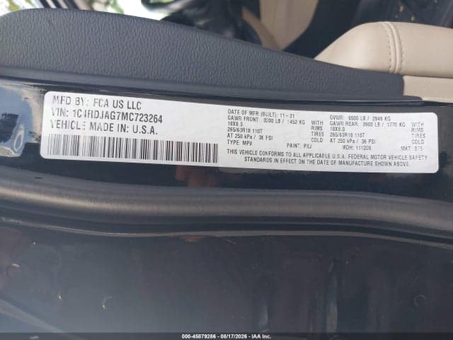 2021 DODGE DURANGO SXT PLUS AWD 9