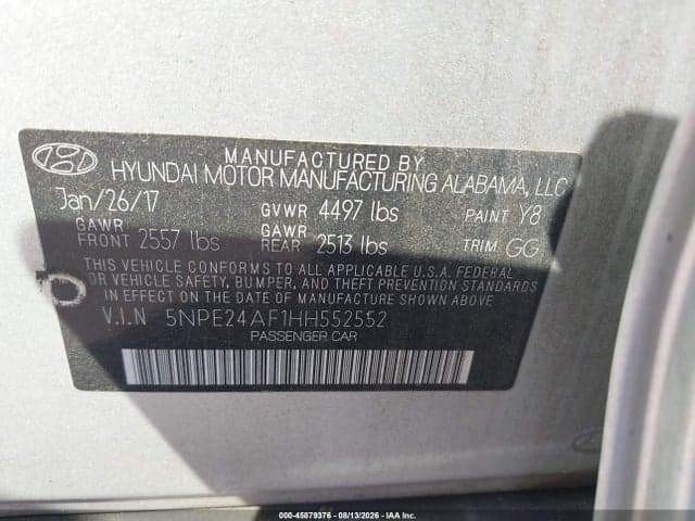 2017 HYUNDAI SONATA SE 9
