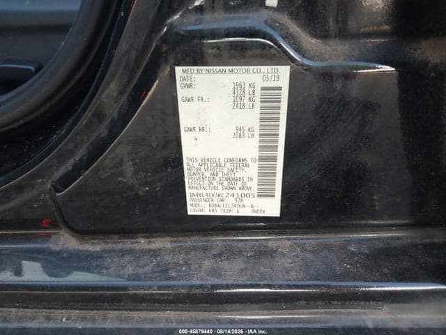 2019 NISSAN ALTIMA 2.5 SL 9