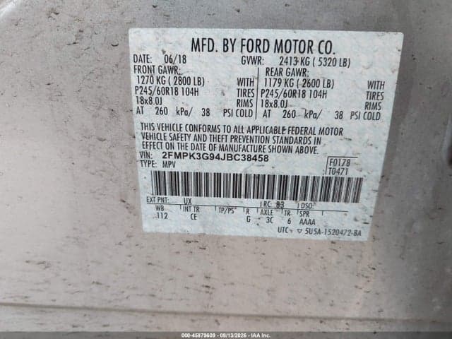2018 FORD EDGE SE 9