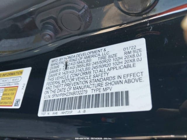 2022 HONDA PILOT AWD SPECIAL EDITION 9