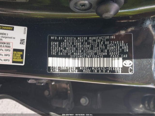 2022 TOYOTA COROLLA SE 9