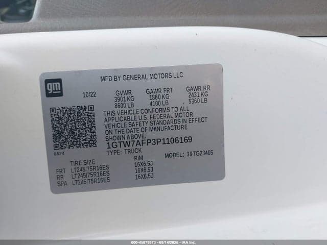 2023 GMC SAVANA CARGO RWD 2500 REGULAR WHEELBASE WORK VAN 9