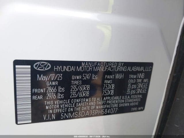 2023 HYUNDAI SANTA FE SEL 9