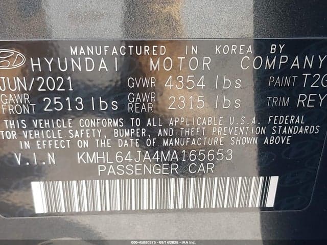 2021 HYUNDAI SONATA SEL 9