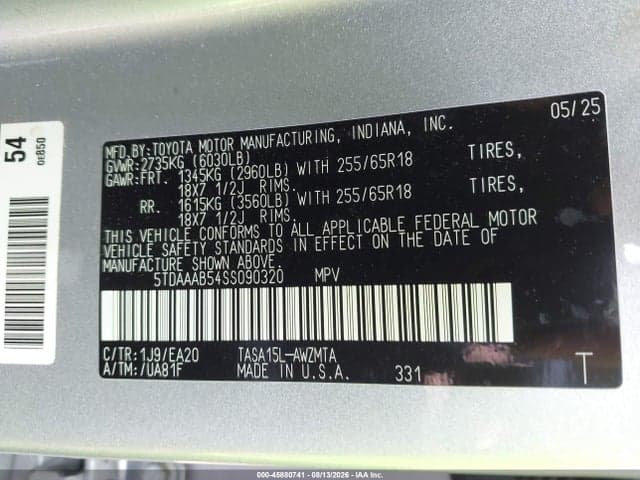 2025 TOYOTA GRAND HIGHLANDER XLE 9