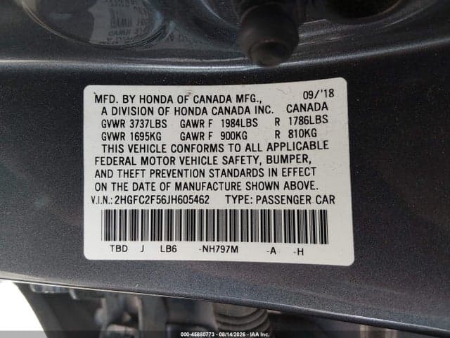 2018 HONDA CIVIC LX 9