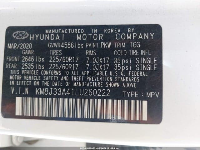 2020 HYUNDAI TUCSON VALUE 9