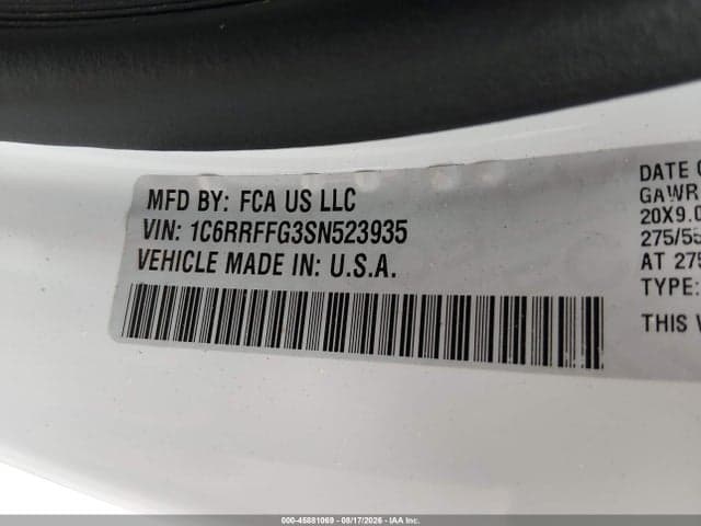 2025 RAM 1500 BIG HORN 4X4 5'7 BOX 9