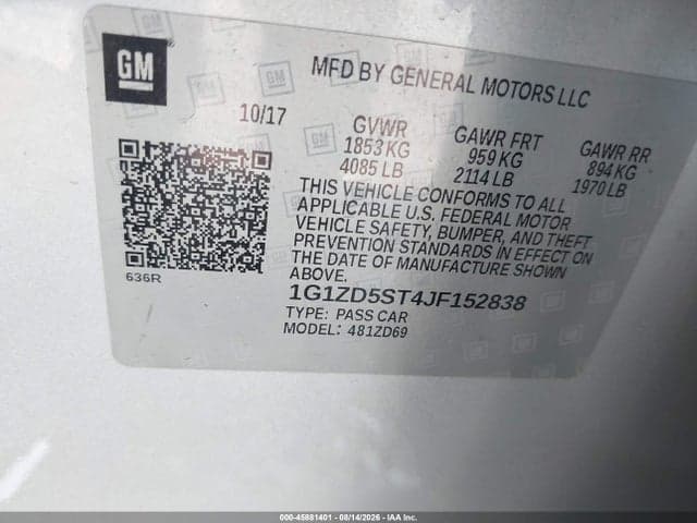 2018 CHEVROLET MALIBU LT 9