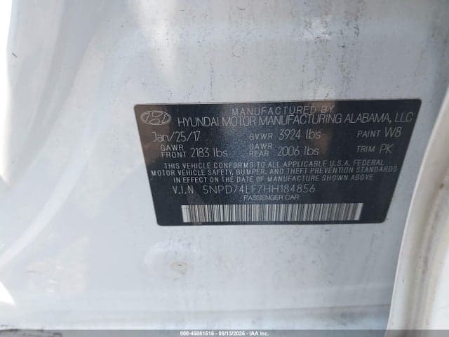 2017 HYUNDAI ELANTRA SE 9