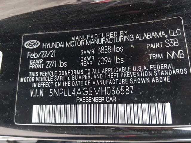 2021 HYUNDAI ELANTRA SE 9