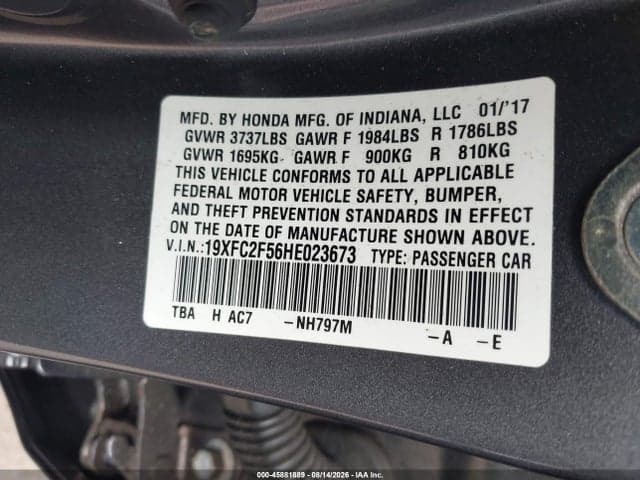 2017 HONDA CIVIC LX 9