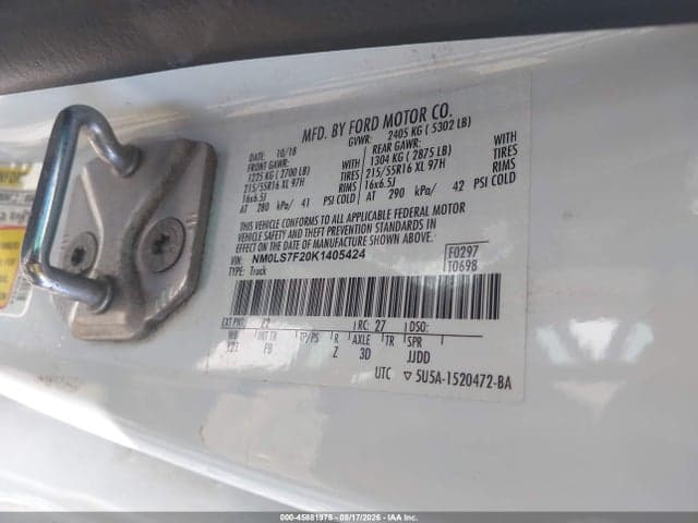 2019 FORD TRANSIT CONNECT XLT 9