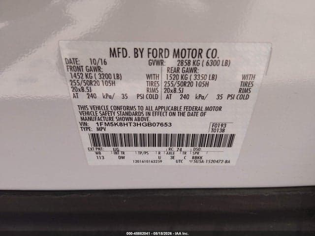 2017 FORD EXPLORER PLATINUM 9