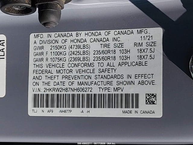 2022 HONDA CR-V AWD EX-L 9