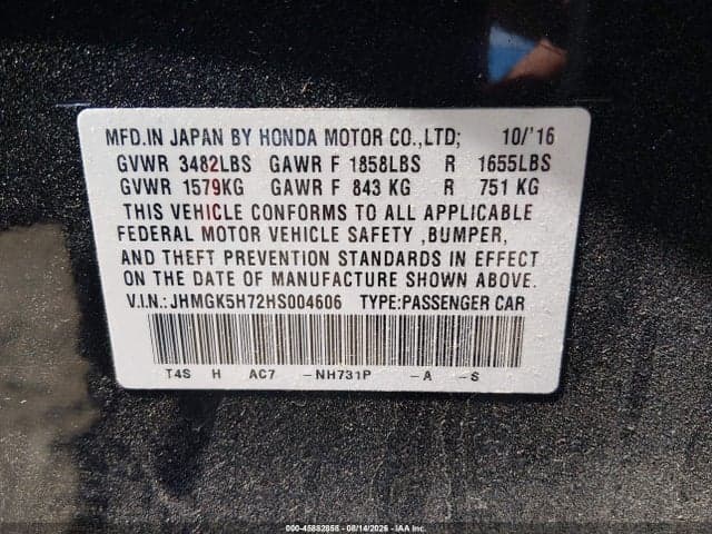 2017 HONDA FIT EX 9