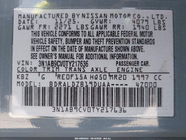 2026 NISSAN SENTRA SV 9