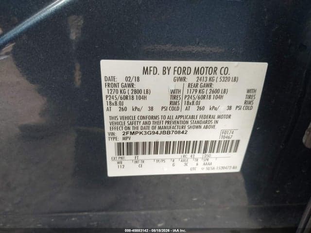 2018 FORD EDGE SE 9