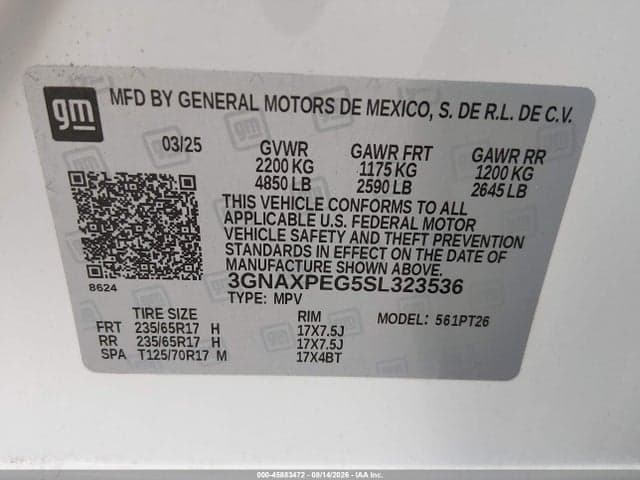 2025 CHEVROLET EQUINOX AWD LT 9