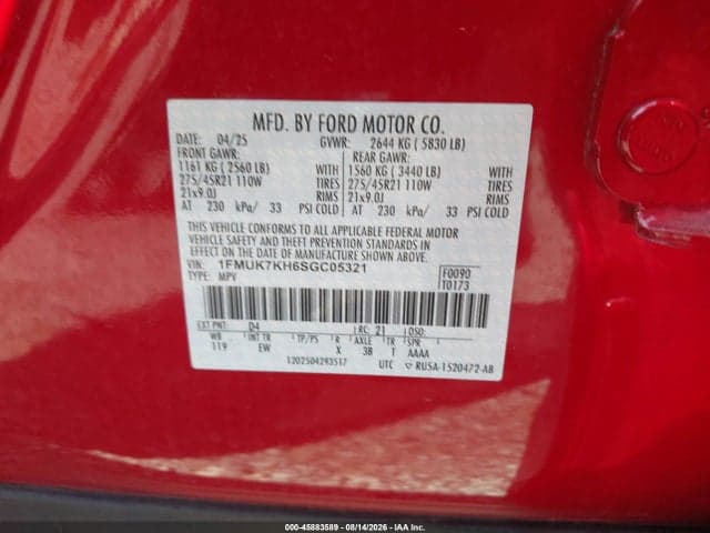 2025 FORD EXPLORER ST-LINE 9