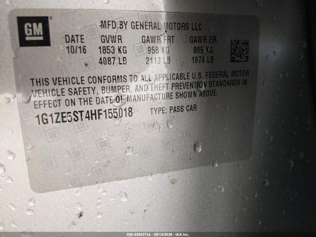 2017 CHEVROLET MALIBU 1LT 9