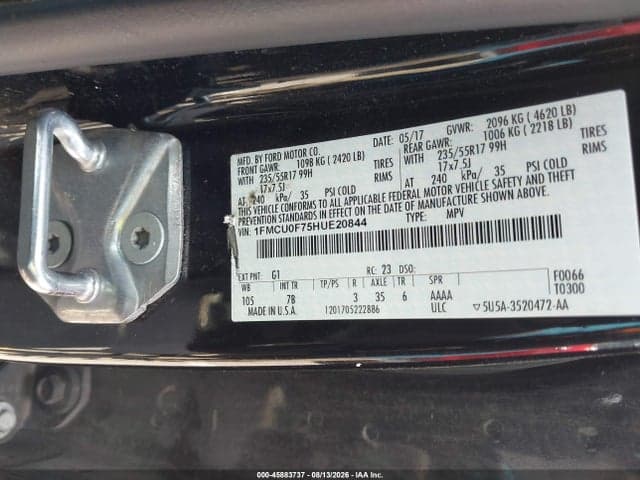 2017 FORD ESCAPE S 9