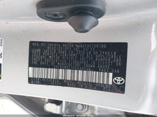 2023 TOYOTA COROLLA LE 9