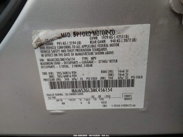 2021 FORD ECOSPORT SE 9