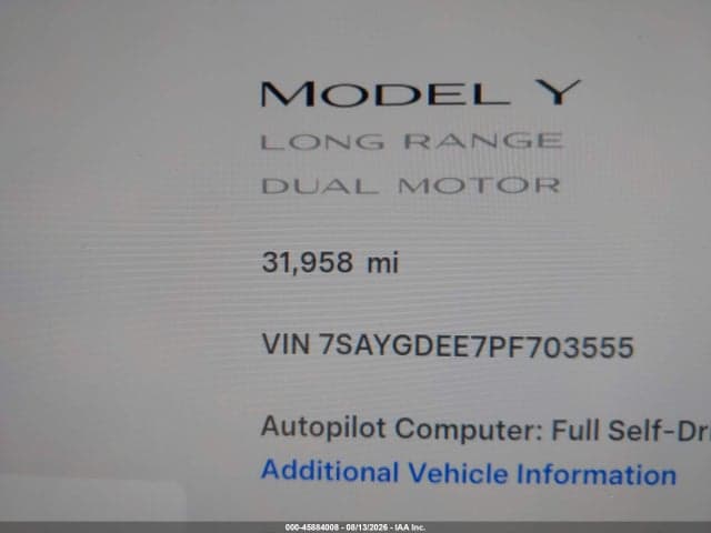 2023 TESLA MODEL Y AWD/LONG RANGE DUAL MOTOR ALL-WHEEL DRIVE 7