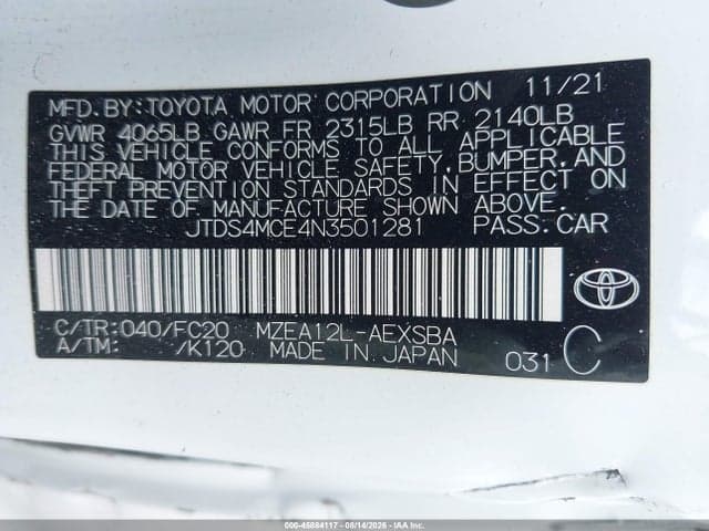 2022 TOYOTA COROLLA SE 9