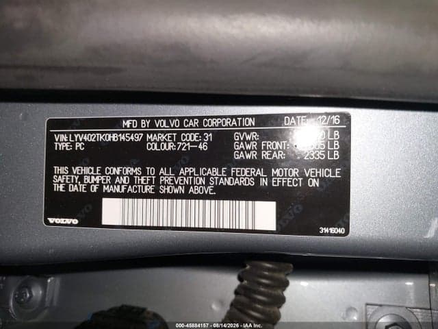 2017 VOLVO S60 INSCRIPTION T5 9