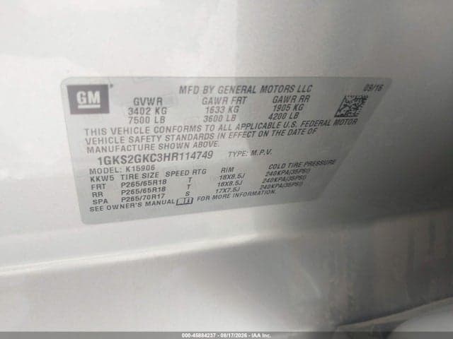 2017 GMC YUKON XL SLT 9