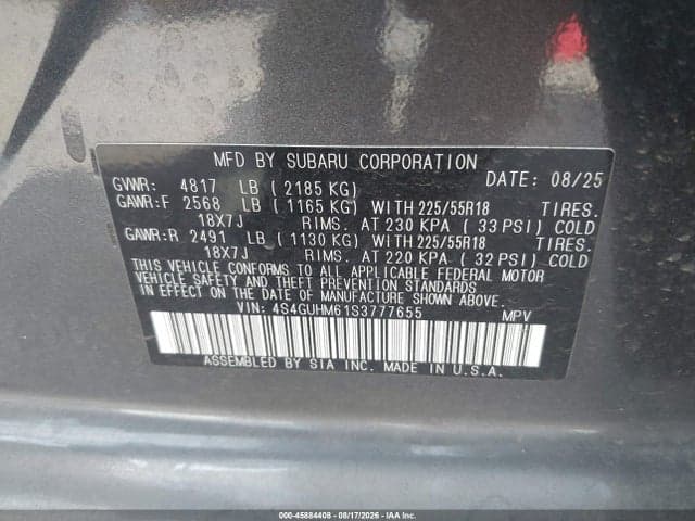 2025 SUBARU CROSSTREK LIMITED 9