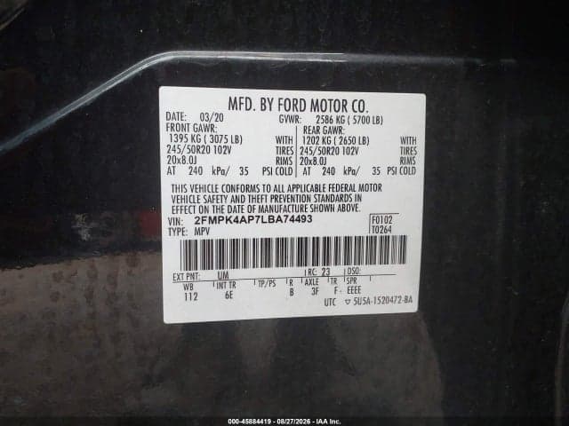 2020 FORD EDGE ST 8