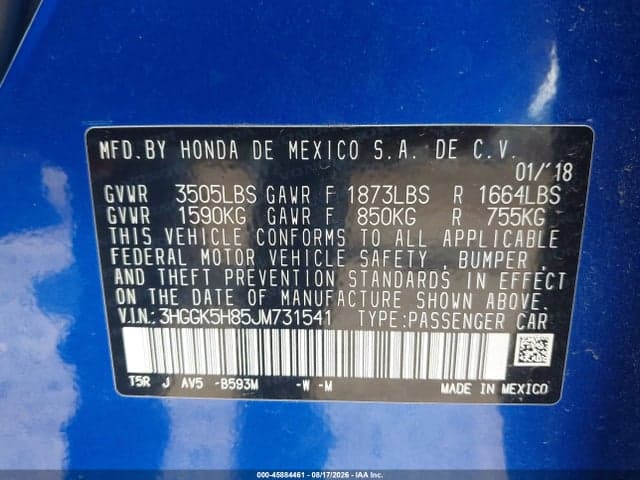 2018 HONDA FIT EX 9