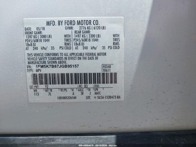 2018 FORD EXPLORER 9