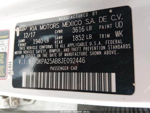2018 KIA RIO S 9