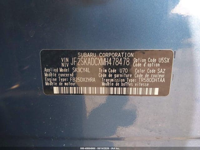 2021 SUBARU FORESTER 9