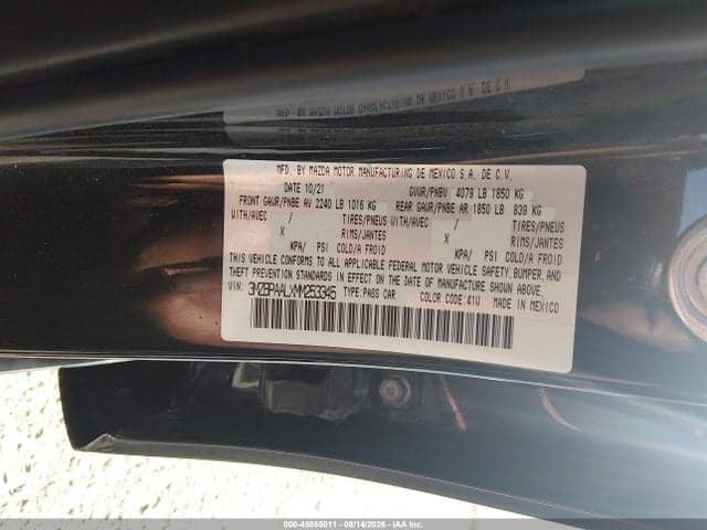 2021 MAZDA MAZDA3 2.5 S 9