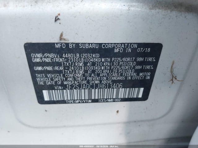 2018 SUBARU FORESTER 2.5I PREMIUM 9