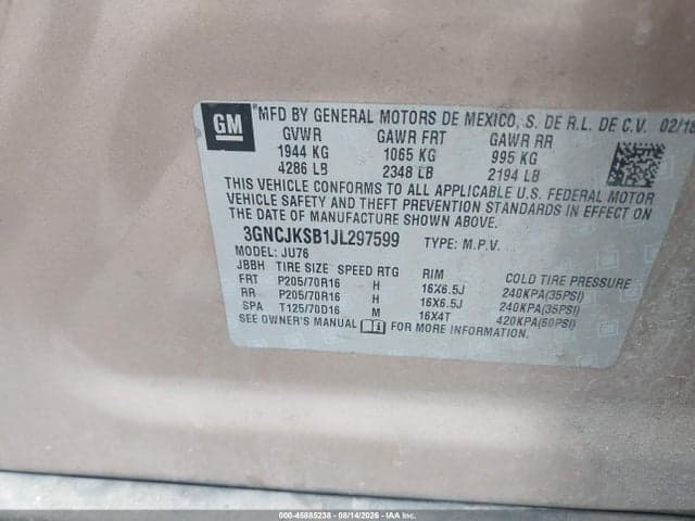 2018 CHEVROLET TRAX LS 9
