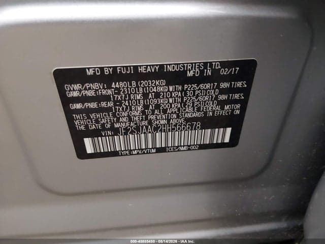 2017 SUBARU FORESTER 2.5I 9
