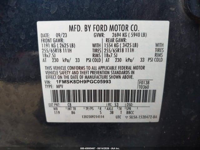 2023 FORD EXPLORER XLT 9