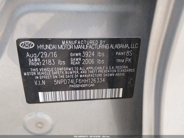 2017 HYUNDAI ELANTRA SE 9